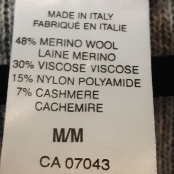 Hekla and Co. Italy Wool Cashmere Long Open Cardigan Blue Grey Size Med. - Picture 14 of 14